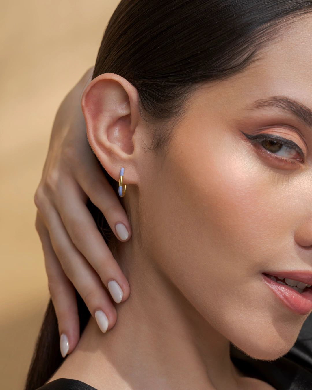 Geometric Gold Hoops