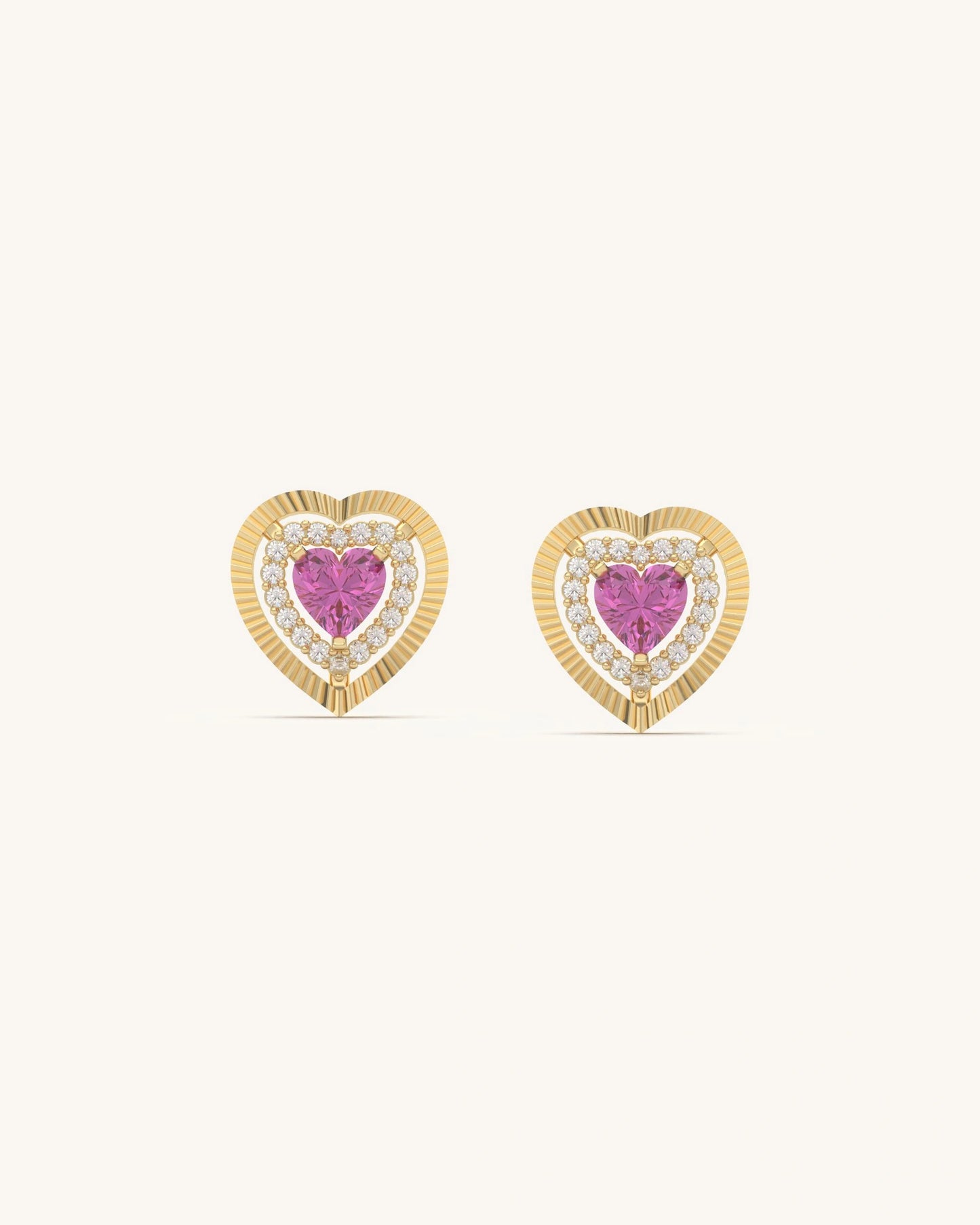 Radiant Heart Diamond Studs