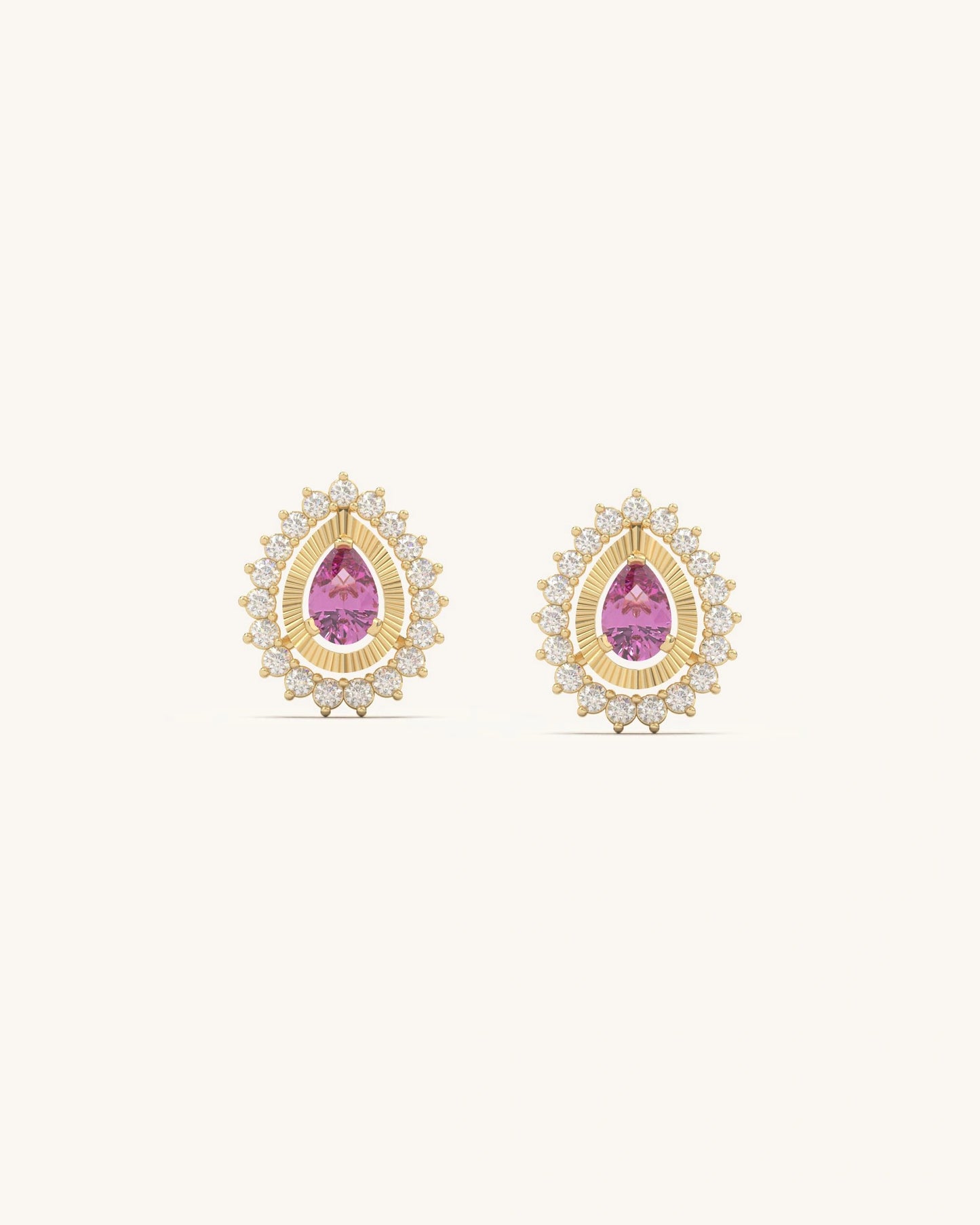 Royal Teardrop Shine Studs