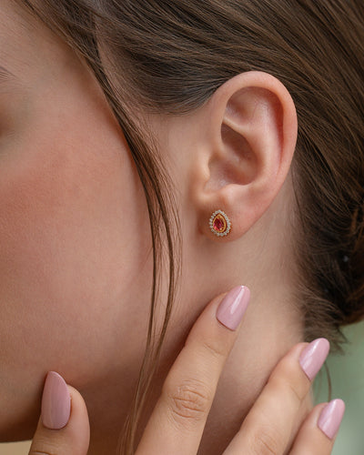 Royal Teardrop Shine Studs