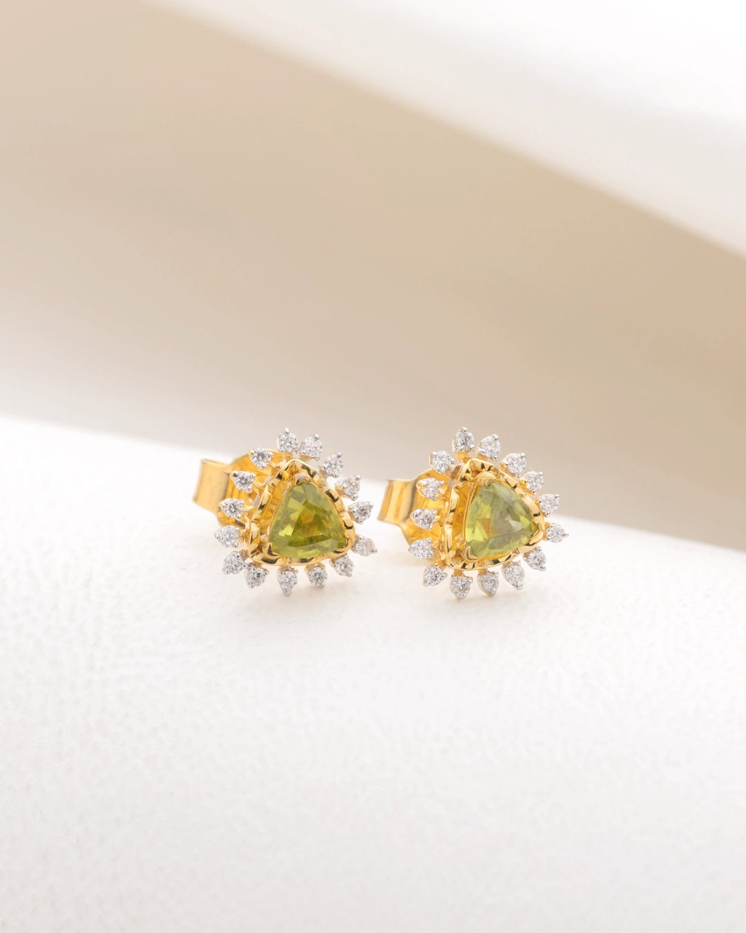 Emerald Starburst Crown Studs