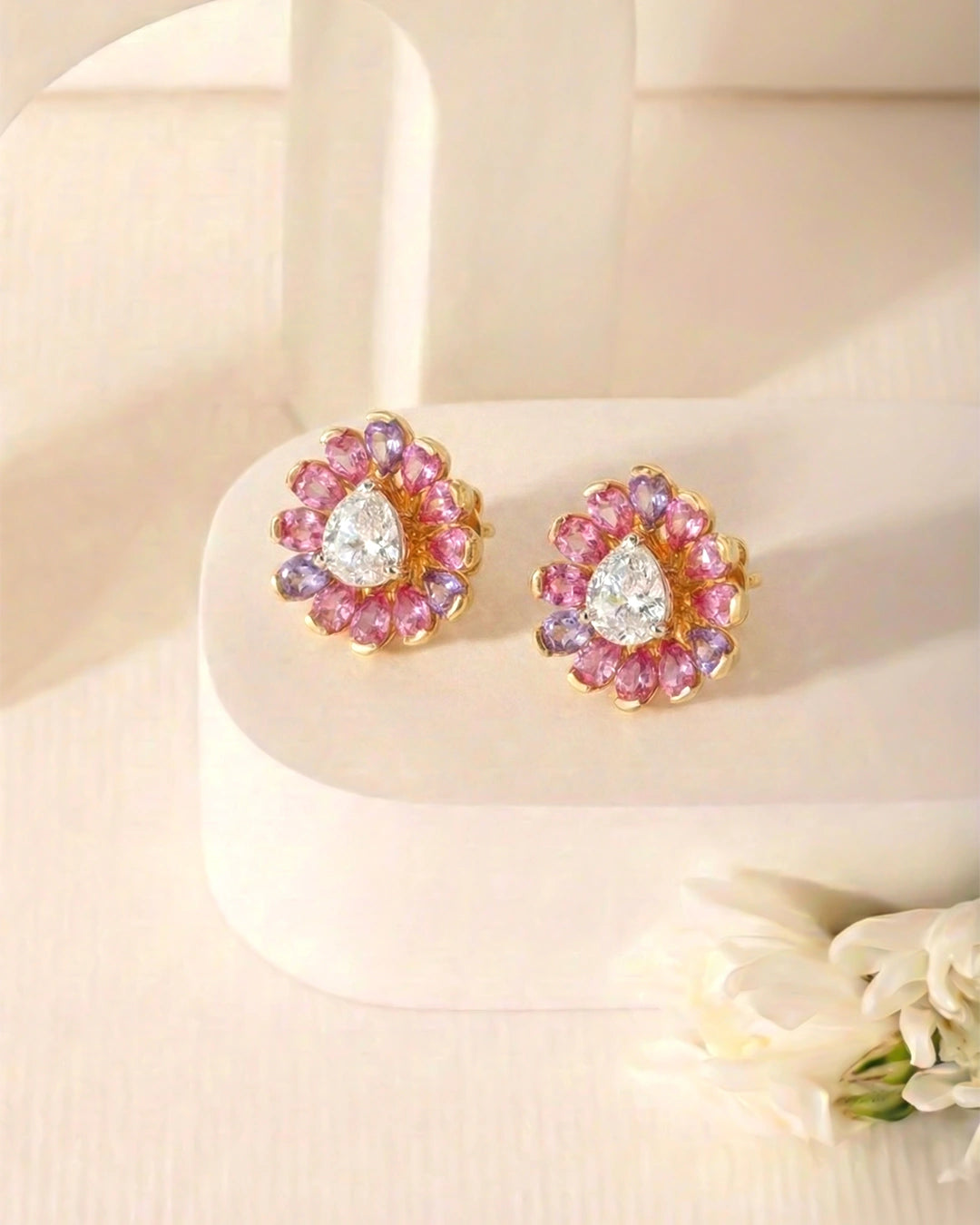 Petal Halo Studs