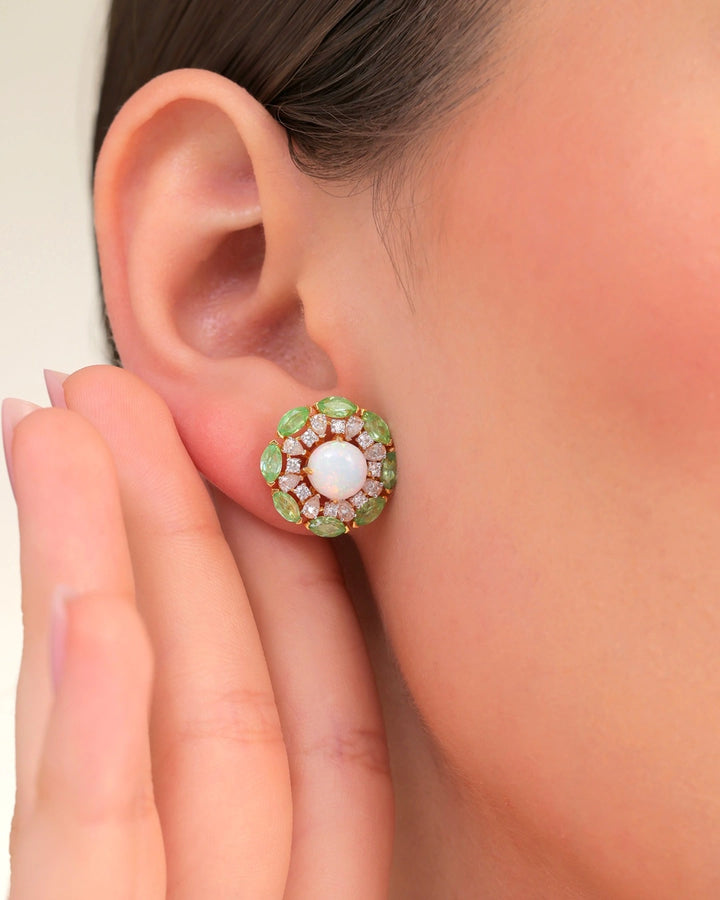Emerald Bloom Studs