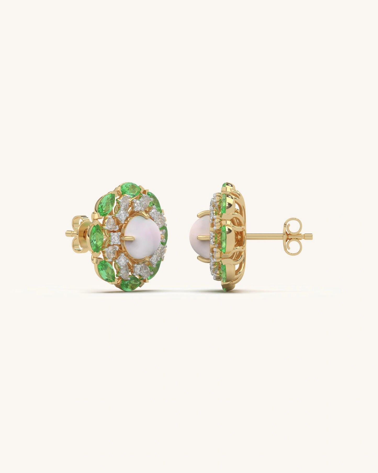 Emerald Bloom Studs