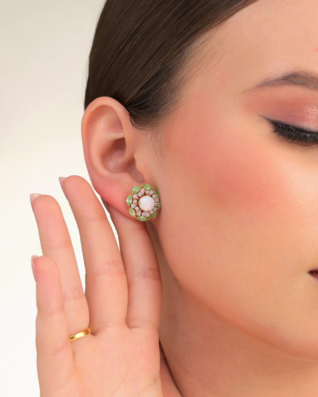 Emerald Bloom Studs