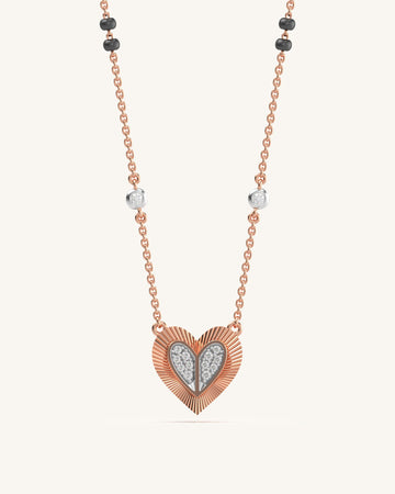 Glamourous Heart Diamond Mangalsutra