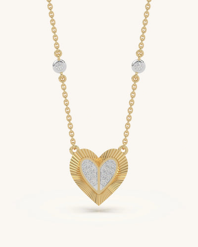 Heart Textured Mangalsutra