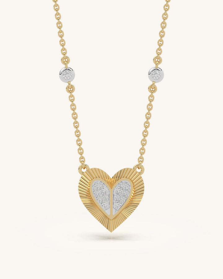 Heart Textured Mangalsutra