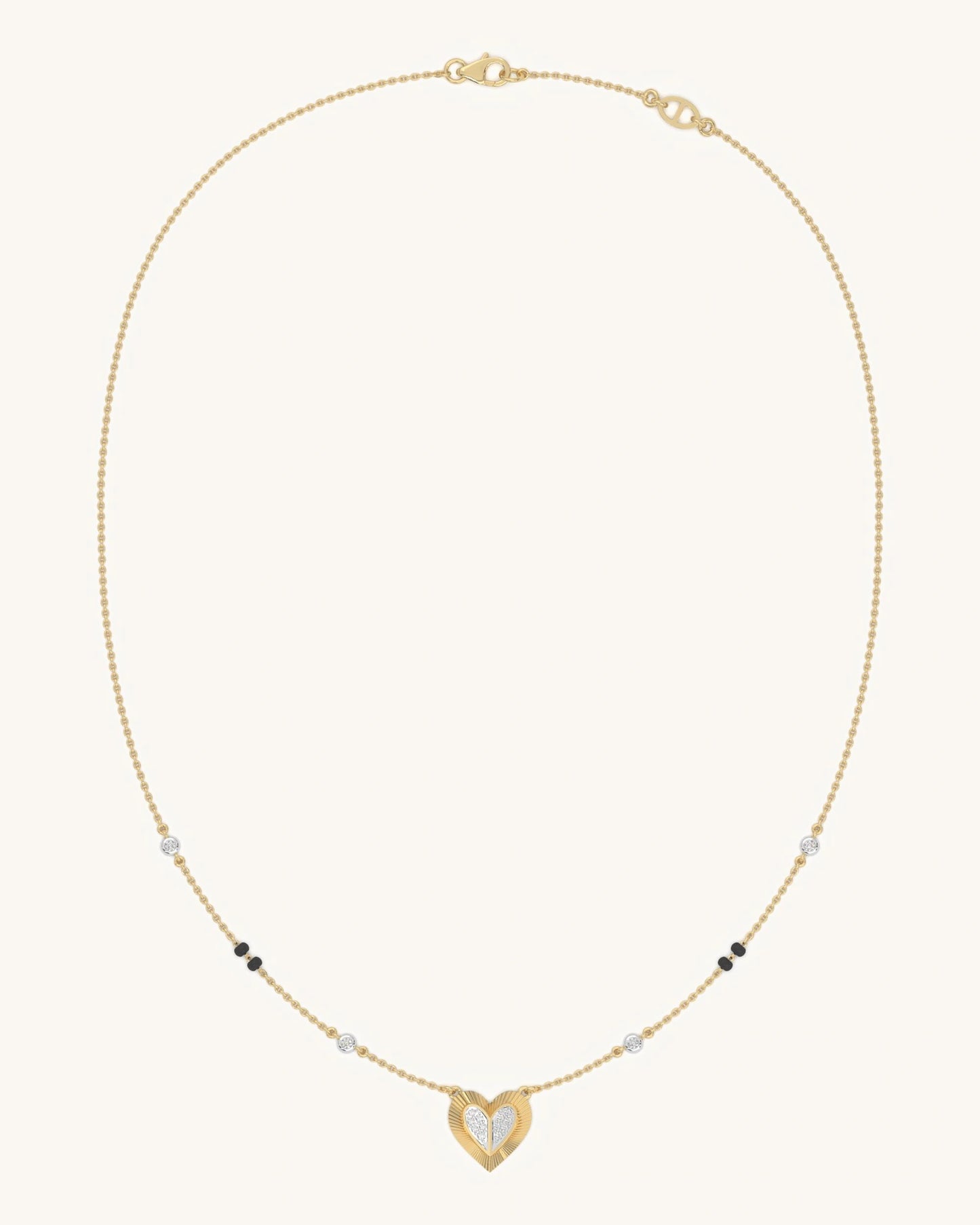 Heart Textured Mangalsutra