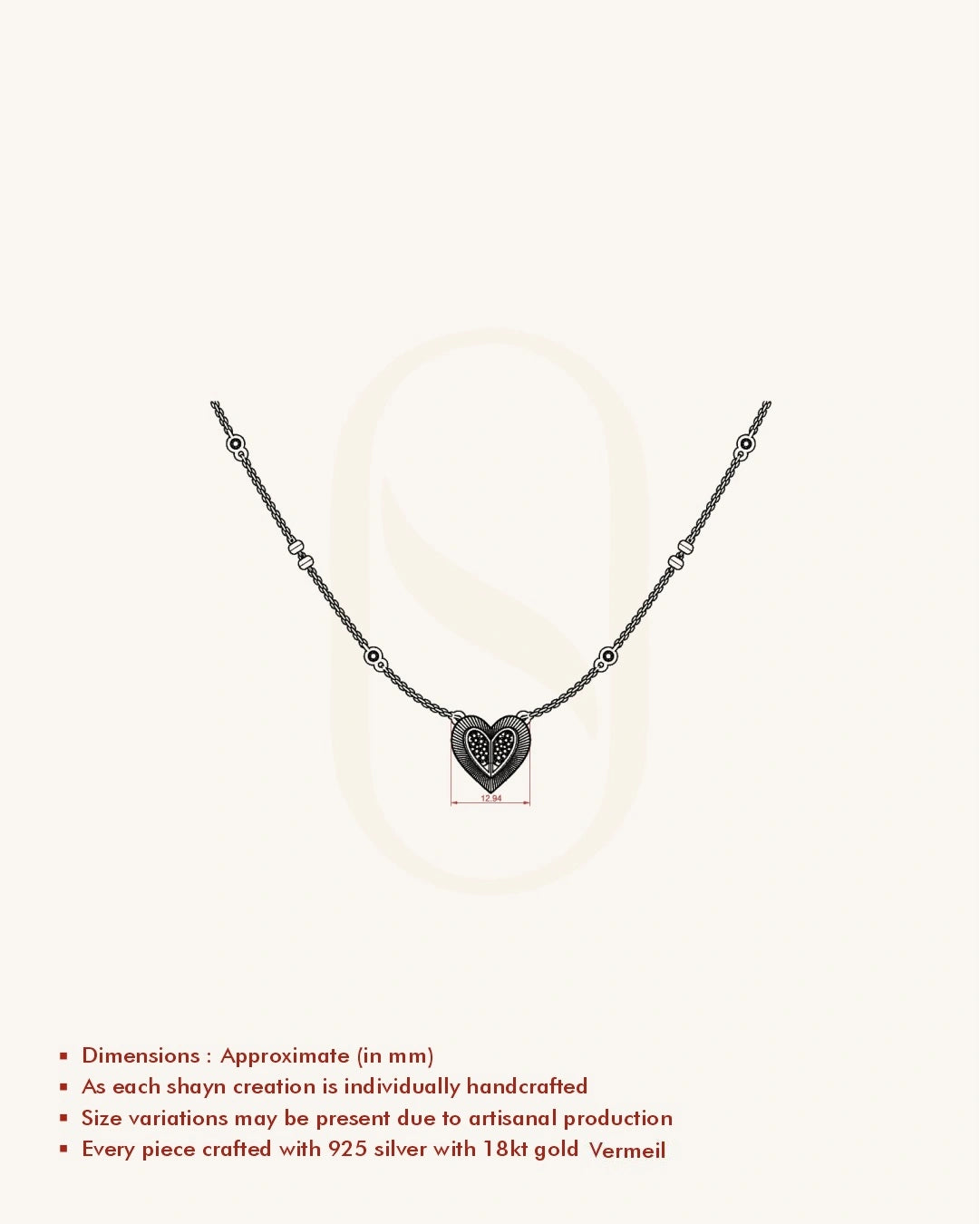 Heart Textured Mangalsutra