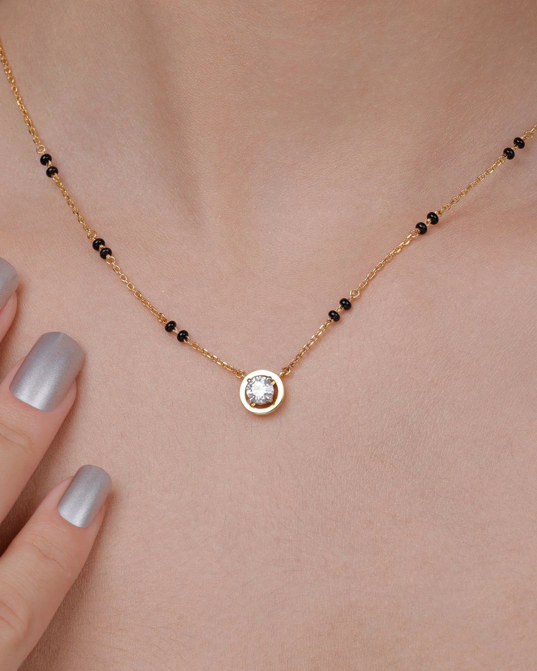 Modern Solitaire Mangalsutra