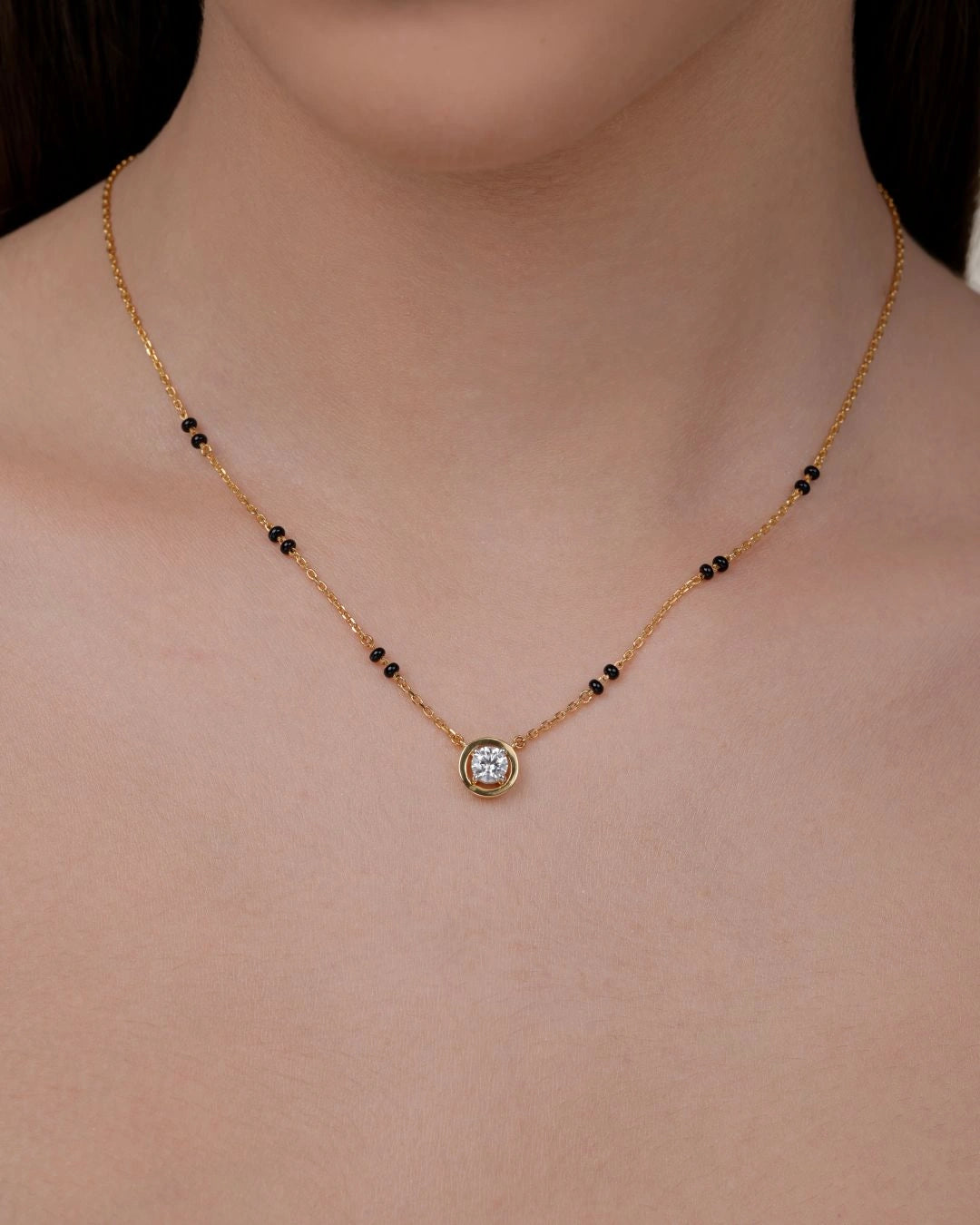 Modern Solitaire Mangalsutra