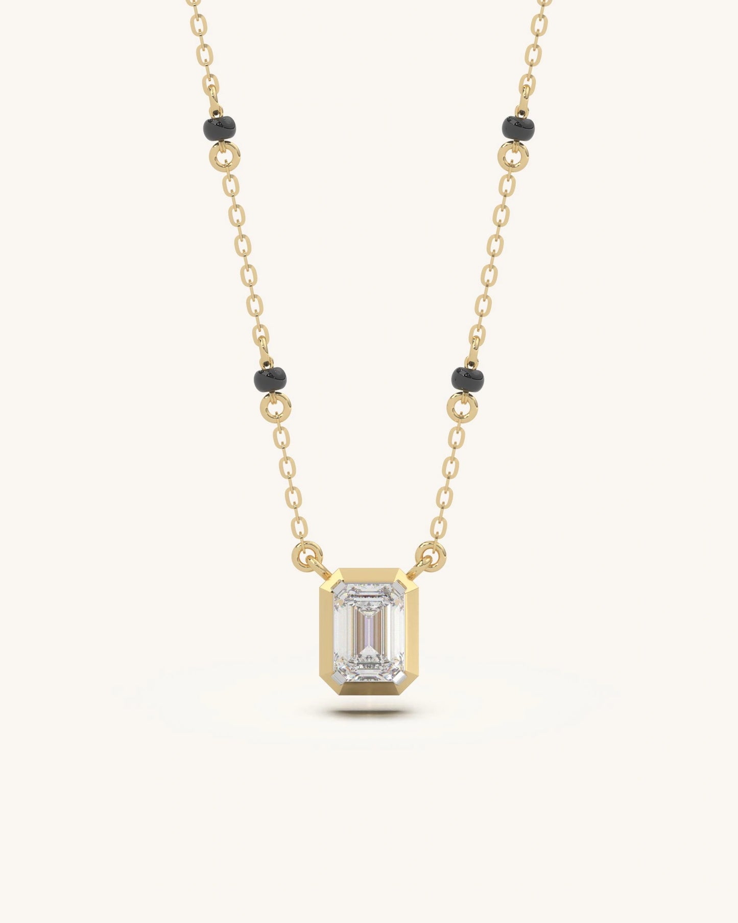 Emerald Solitaire Mangalsutra