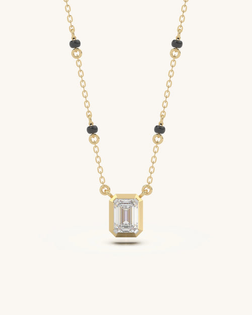 Emerald Solitaire Mangalsutra