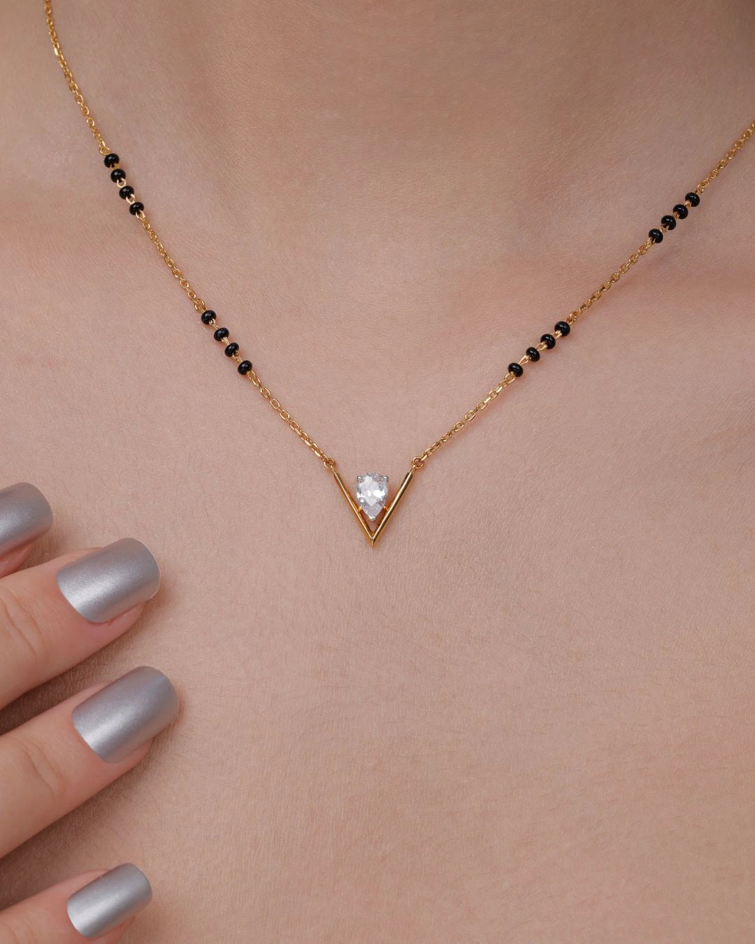 Chevron Pear Mangalsutra