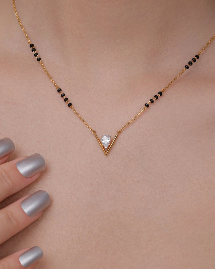 Chevron Pear Mangalsutra