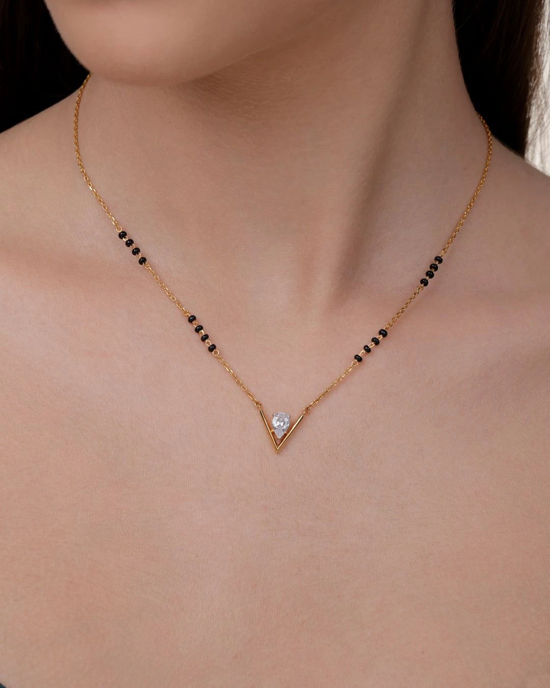 Chevron Pear Mangalsutra