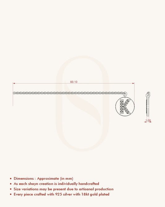 Letter Watch Charm