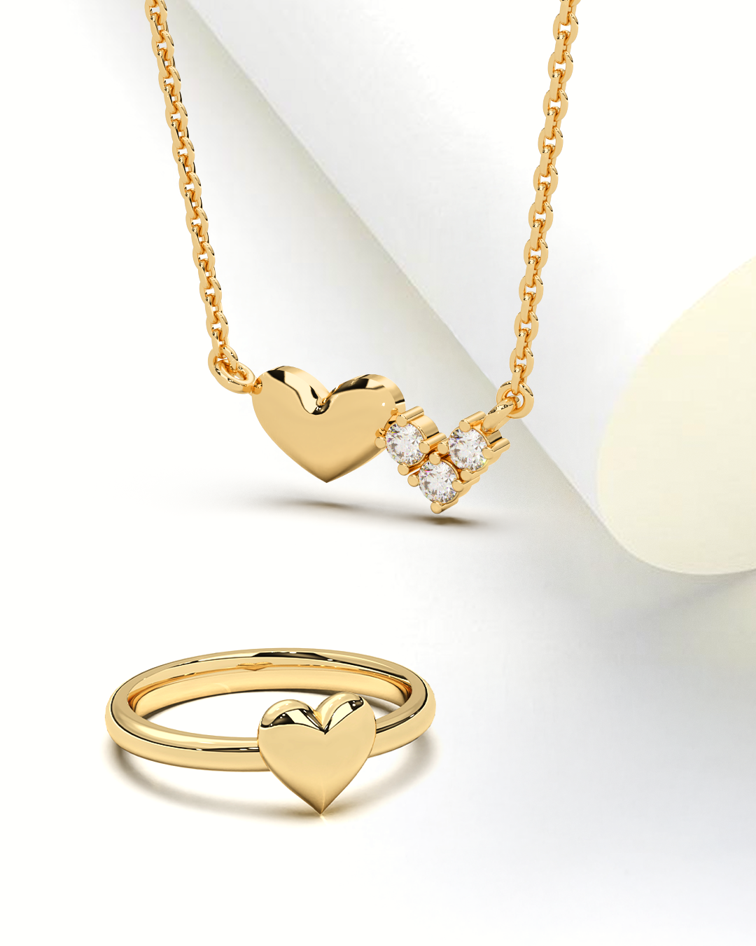 Cherished Heart Necklace & Classic Heart Ring