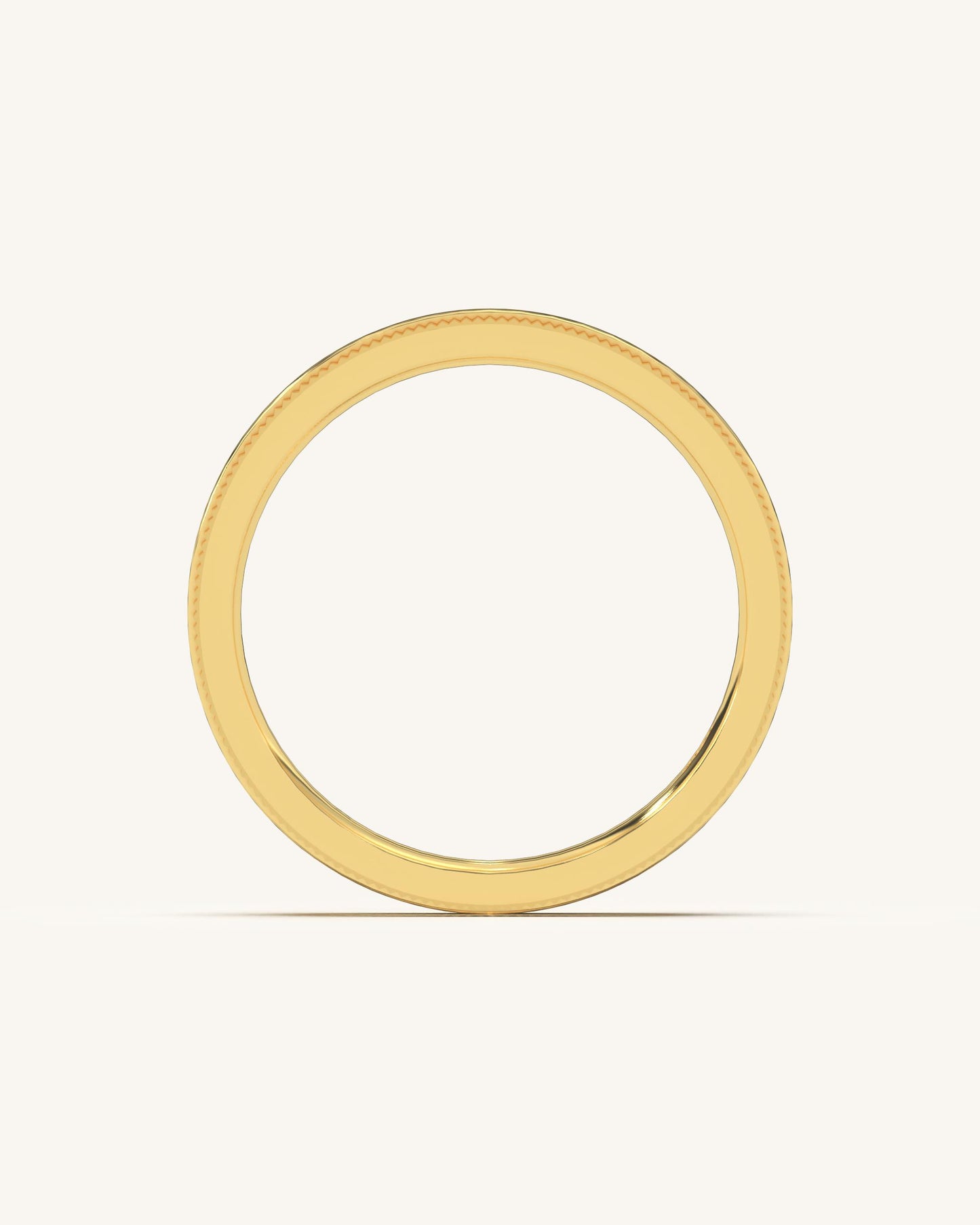 Grooved Edge Hoops & Enamel Detail Ring