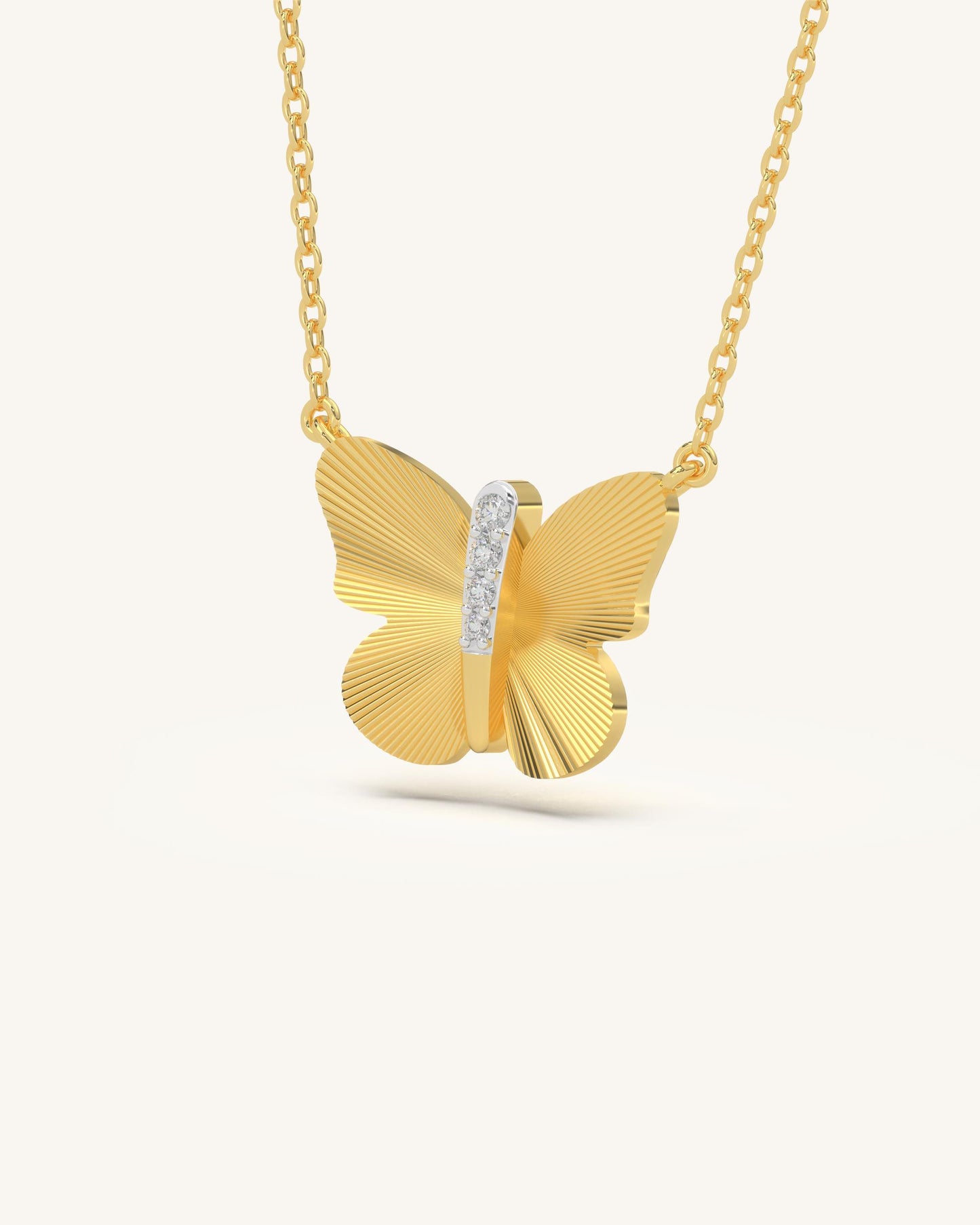 Textured Wing Earrings & Radiant Butterfly Necklace