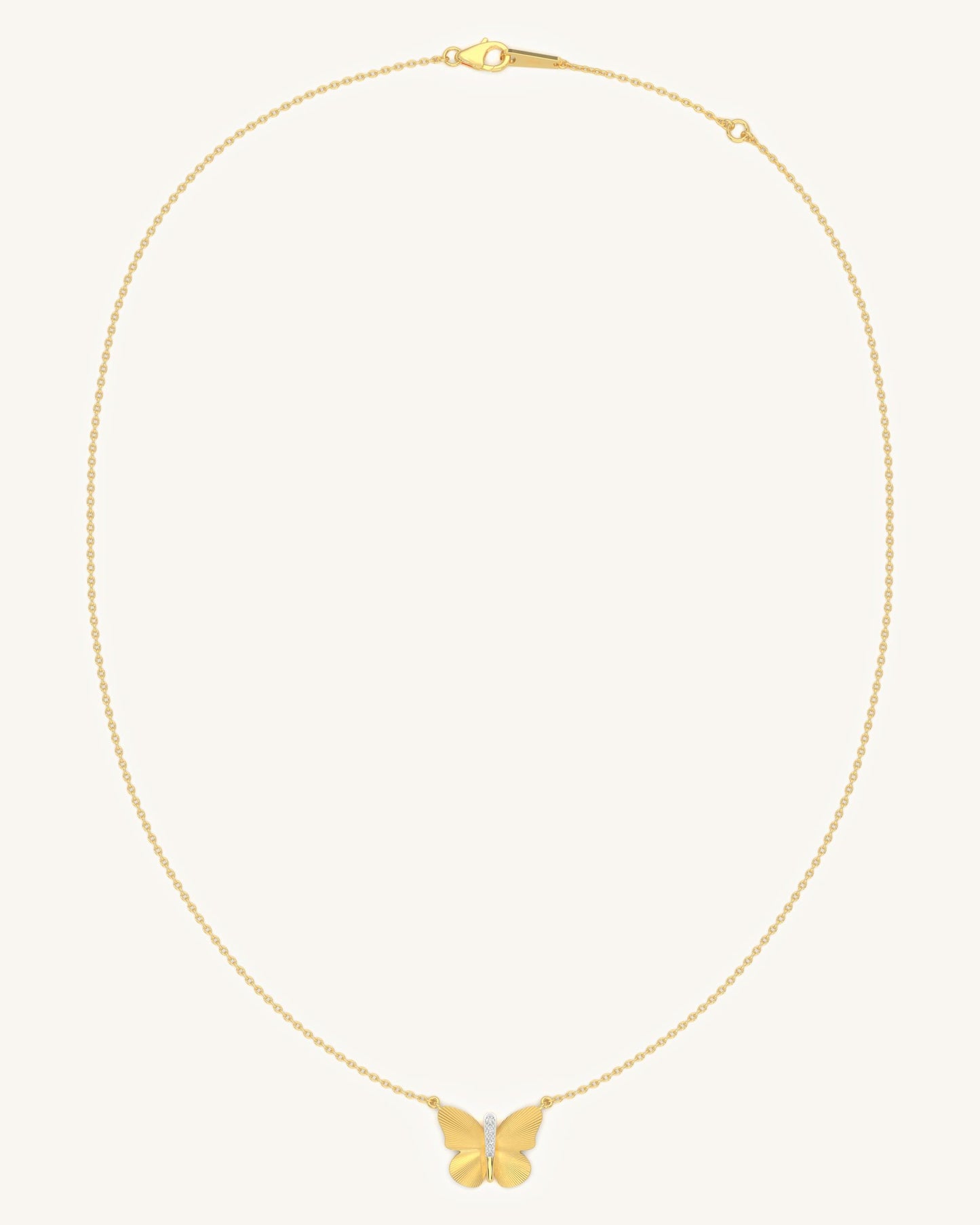 Textured Wing Earrings & Radiant Butterfly Necklace