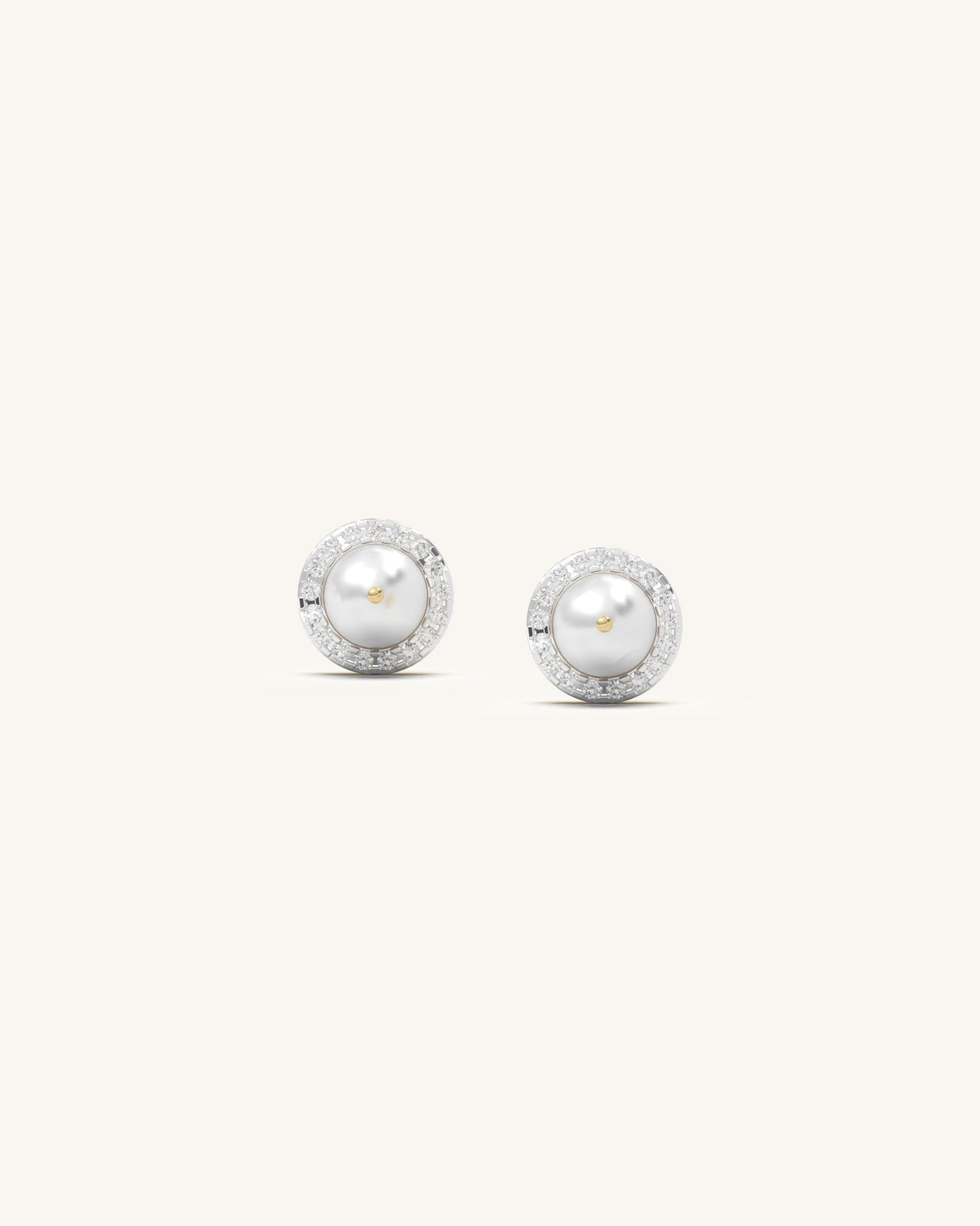 Circle Pearl Mangalsutra & Pearl Stud Earrings