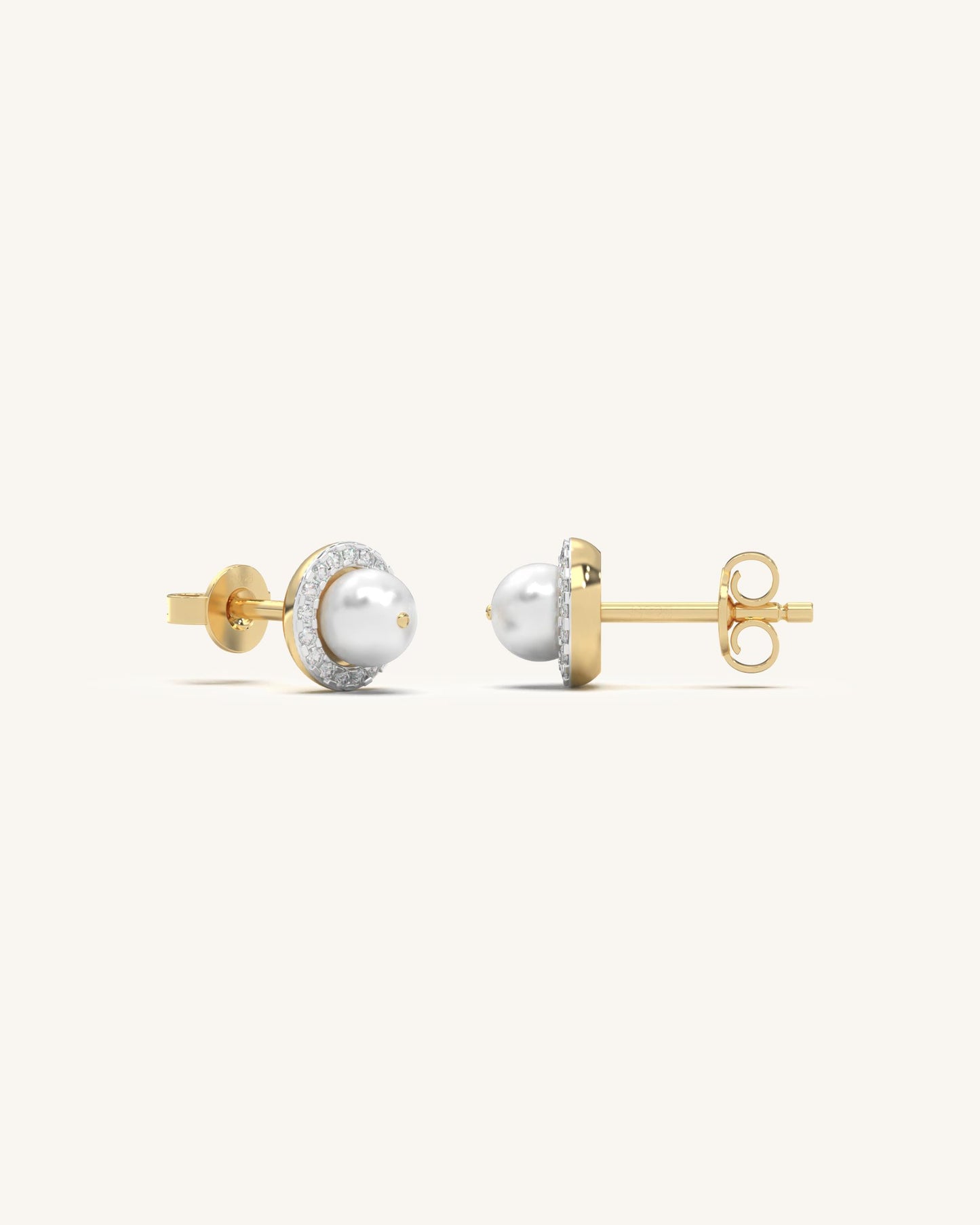 Circle Pearl Mangalsutra & Pearl Stud Earrings