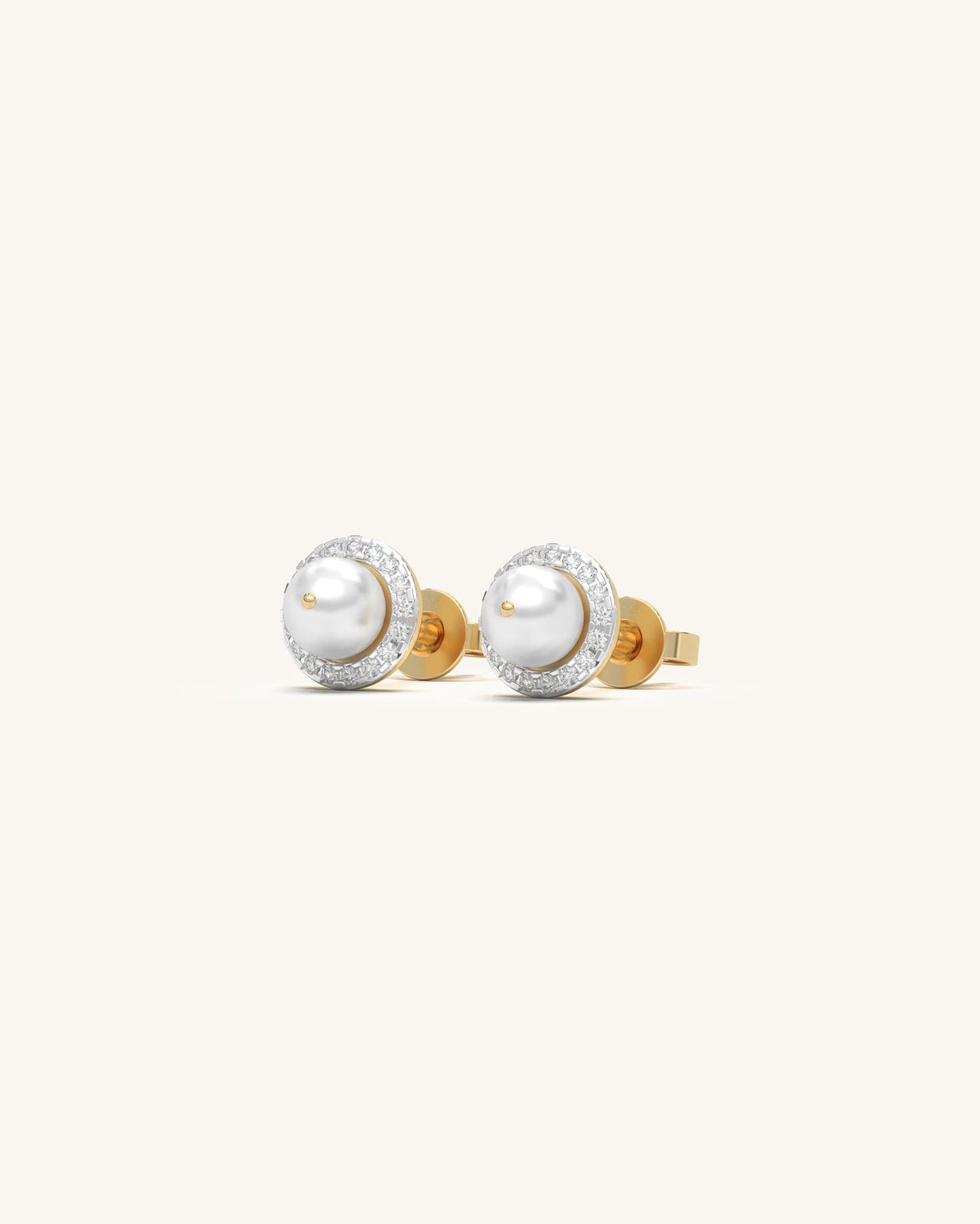 Circle Pearl Mangalsutra & Pearl Stud Earrings