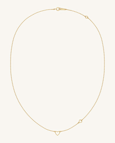 Heart Link Chain & Swan Charm