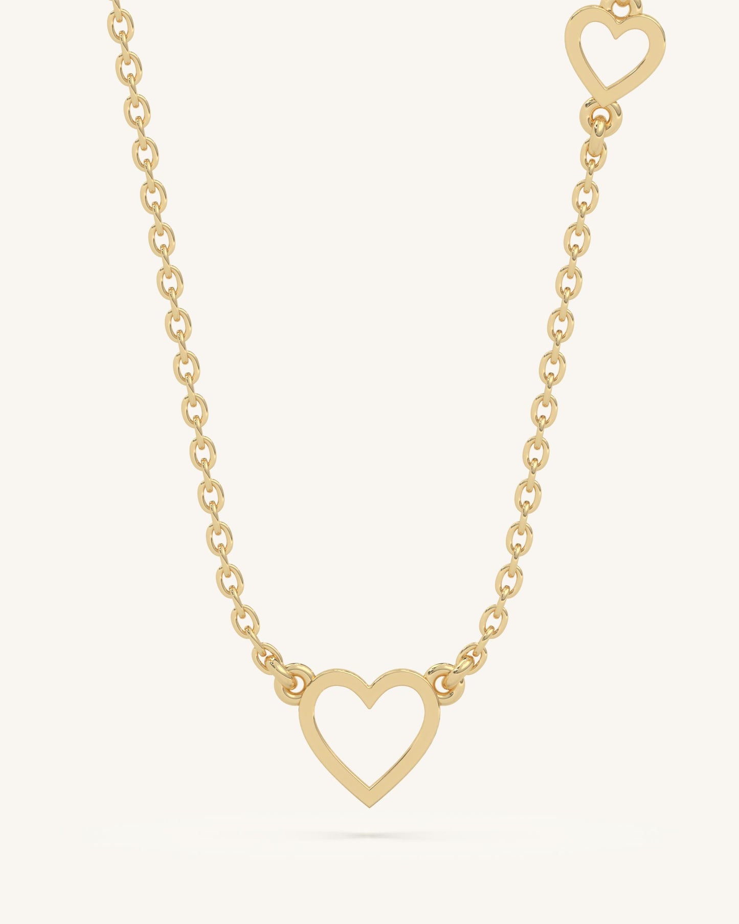 Heart Link Chain & Swan Charm