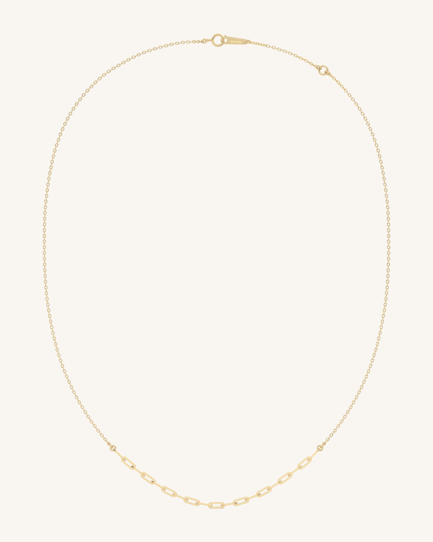 Minimal Link Chain & Lip Enamel Charm