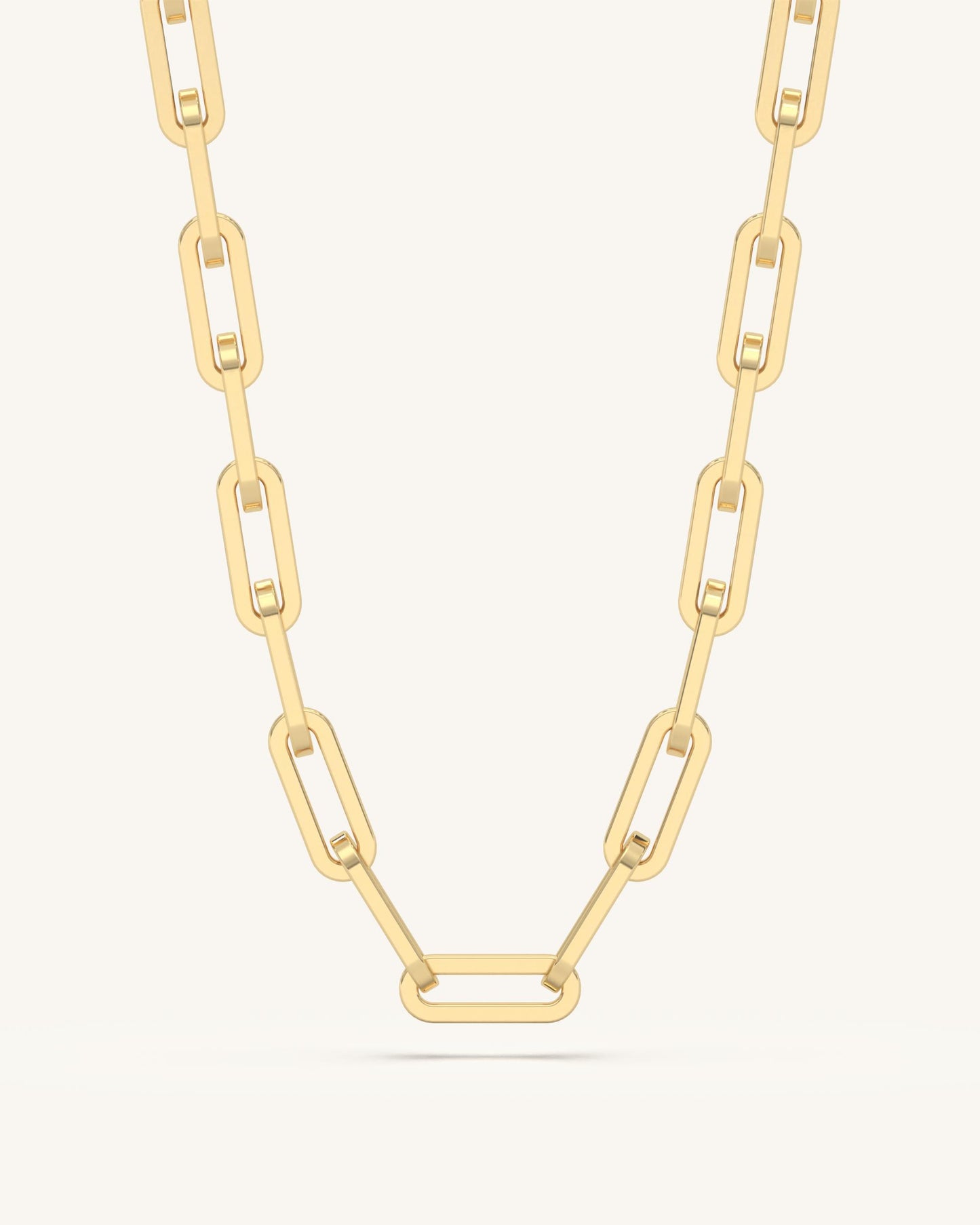 Minimal Link Chain & Lip Enamel Charm