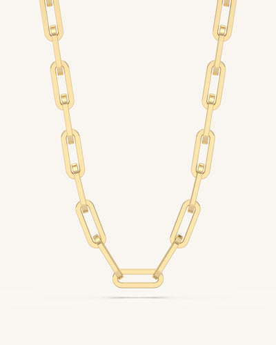 Minimal Link Chain & Lip Enamel Charm