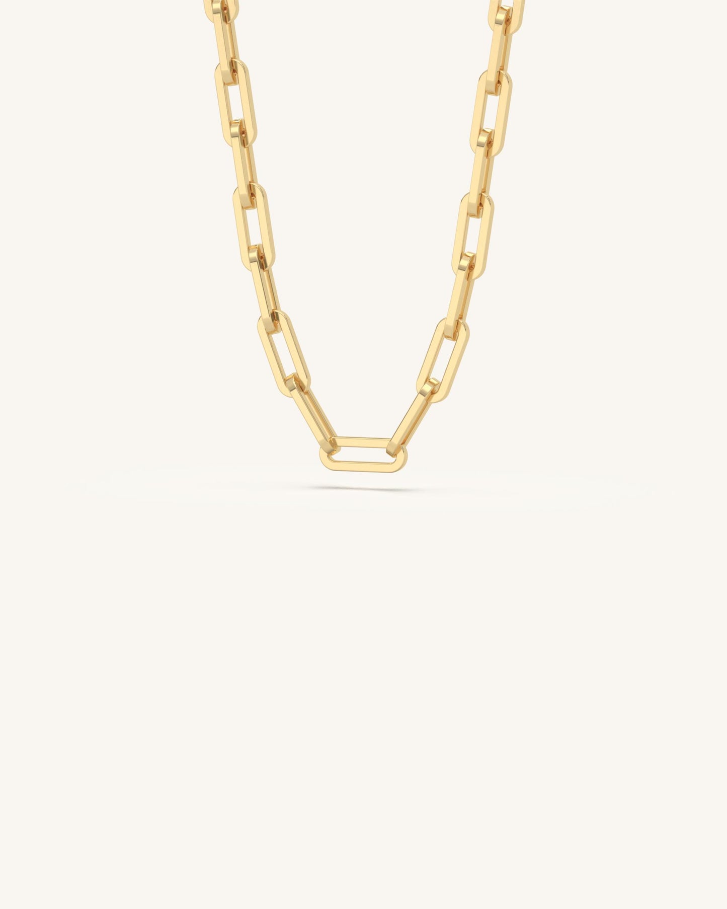 Minimal Link Chain & Lip Enamel Charm