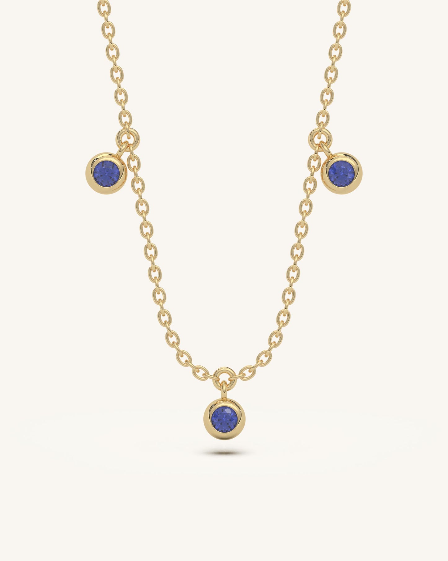 Elegant Tennis Bracelet & Blue Dangle Necklace