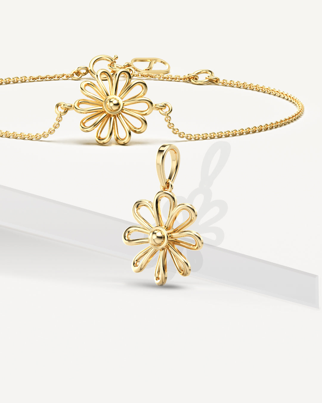 Sunflower Bracelet & Sunflower Pendant