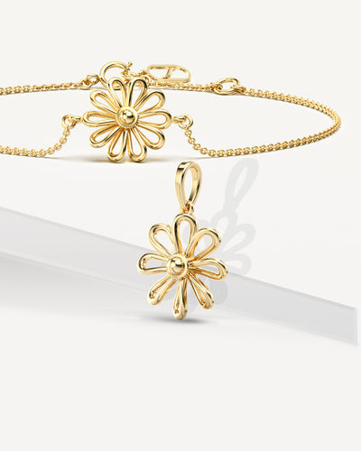 Sunflower Bracelet & Sunflower Pendant