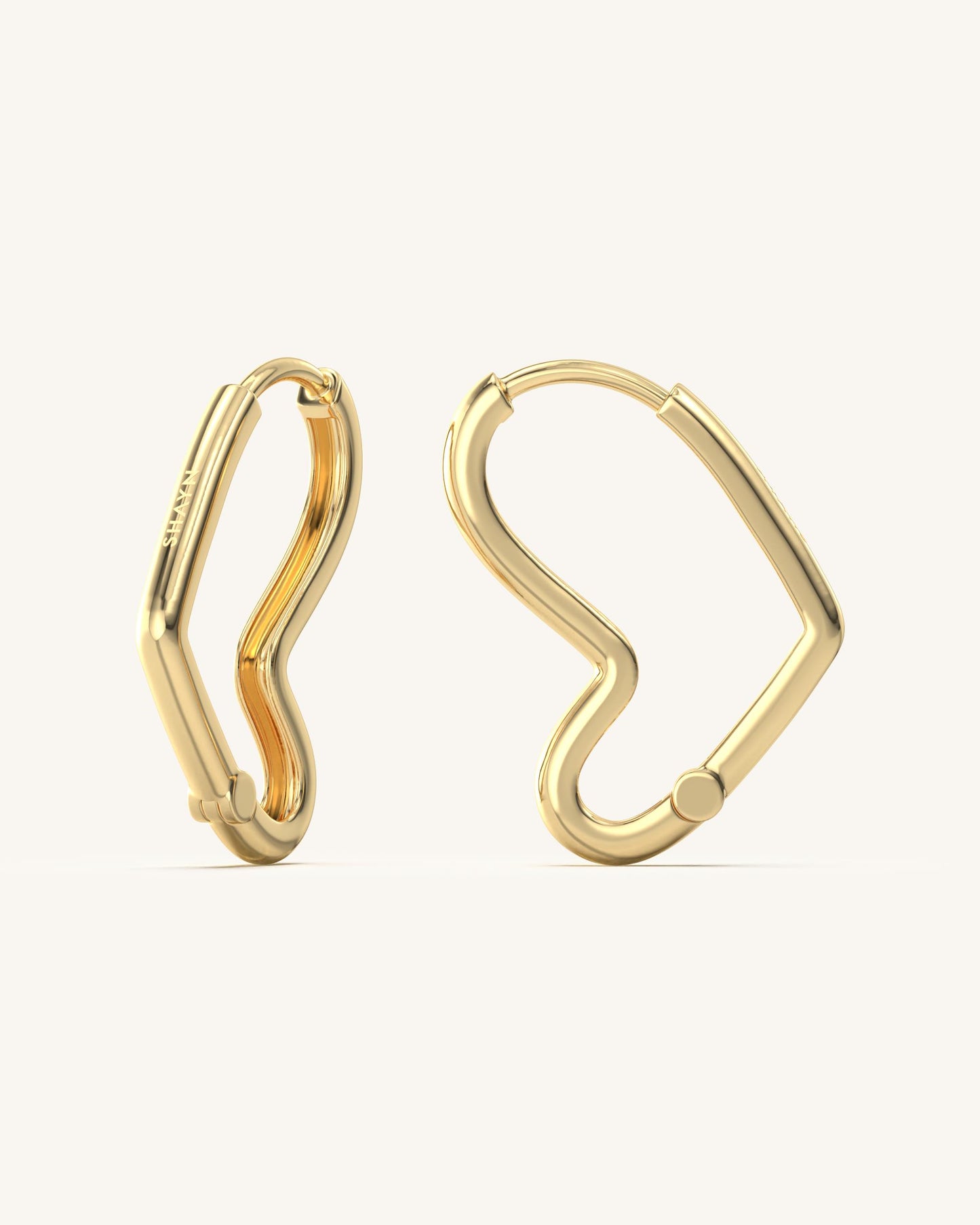 Diamond Bar Bracelet & Angular Heart Hoops