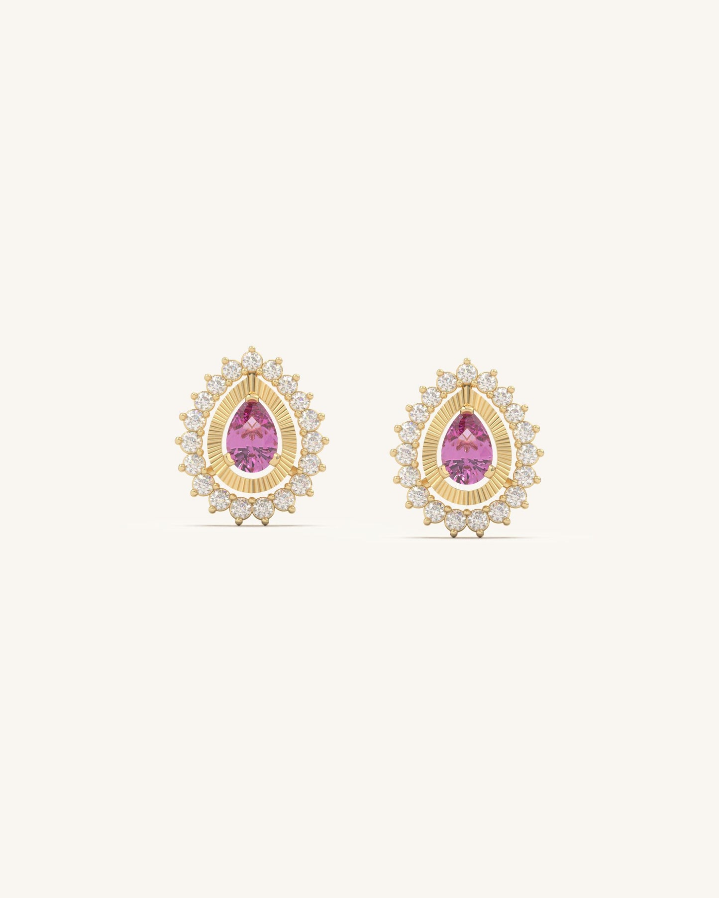 Teardrop Grace Necklace & Royal Teardrop Shine Studs