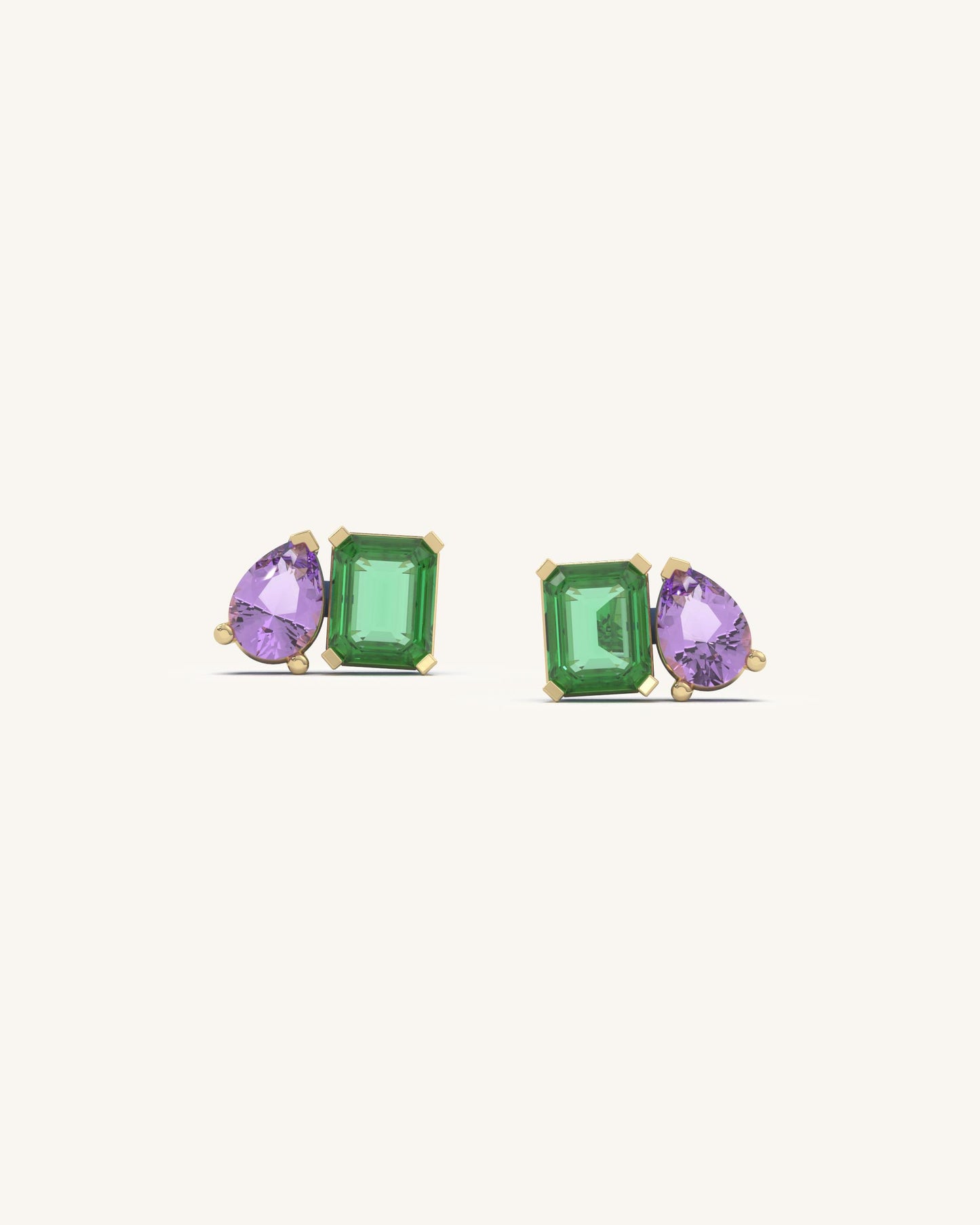 Twin Gem Necklace & Twin Gem Studs